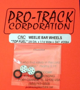 Pro Track "Top Fuel" Wheelie Wheels for 1/24 Slot Car Tires - Picture 1 of 5