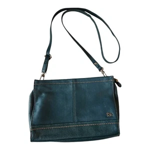 The Sak Iris Dark Green Leather Crossbody Purse Small Shoulder Bag Clutch 3-Way - Picture 1 of 18