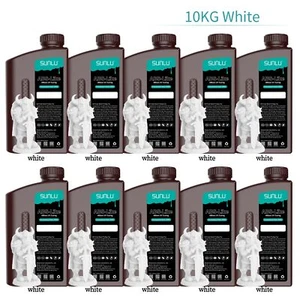10×1KG SUNLU ABS-podobna żywica 405nm utwardzanie UV do drukarki 3D niekrucha biel - Zdjęcie 1 z 15