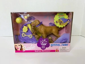 Barbie Kennel Care 2001 Mattel Bedtime Retrievers madre y cachorros, nueva en caja - Imagen 1 de 6