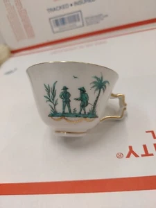 Augarten Wien ? Mozart Espresso Tea Cup Rare? Green Flower HELP ? Real Or Fake? - Picture 1 of 10