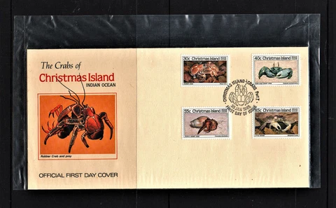 FIRST DAY ISSUE "SHELLS AND MOLLUSCS " CHRISTMAS ISLANDS 1985 Cover