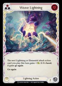 1x Weave Lightning RED - NM - Tales of Aria -  Flesh and Blood Rare - Picture 1 of 1