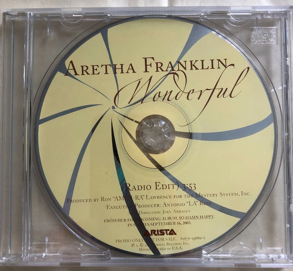 Aretha Franklin - Wonderful - Promotional Only CD Single on Arista from 2003 - Image 1 of 1