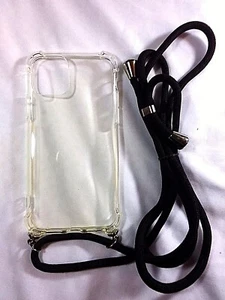 Fundas protectoras transparentes duras/jalea para iPhone 11 Pro 5.8 + correa para el cuello - Imagen 1 de 7