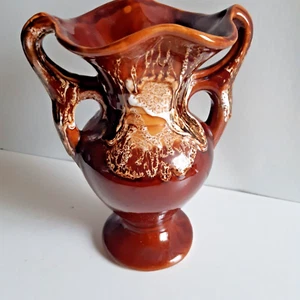 Vase Vallauris Vintage Céramique Emaillé Art Déco Collection France - Foto 1 di 6