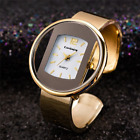 Women's Wrist Watch Round Cuff Bangle Ladies Gold Silver Stainless Steel Quartz