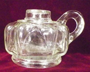 Kerosene Finger Lamp Teardrop & Arch Glass EAPG Brass Insert Collar Antique - Picture 1 of 5