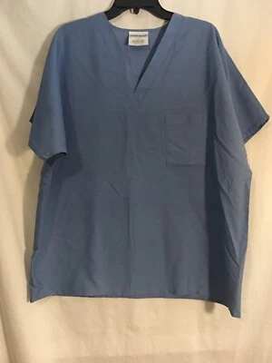 Fundamentals By White Swan Scrub Top V Neck Size XL Color Sky Blue Style 16742 - Image 1 of 3