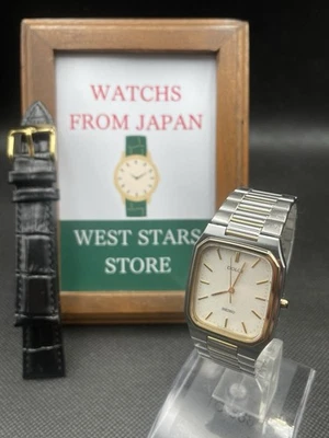 [Excelente] Cuarzo rectangular plateado vintage SEIKO DOLCE 8N41-5140 para hombre JAPÓN Foto 1 de 4