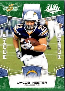 2008 Score Super Bowl XLIII Jacob Hester #382 San Diego Chargers Football Card - Picture 1 of 2