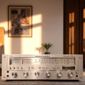 Vintage Marantz Model 2252B Stereophonic AM/FM Receiver Silver Tested & Working - Picture 1 of 12