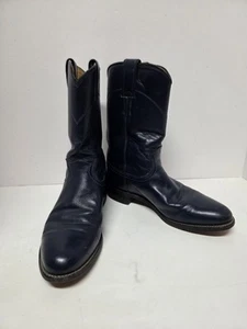 Justin Women - Size 7.5B - Dark Blue Roper Cowboy Boots Style L3744 - Picture 1 of 10