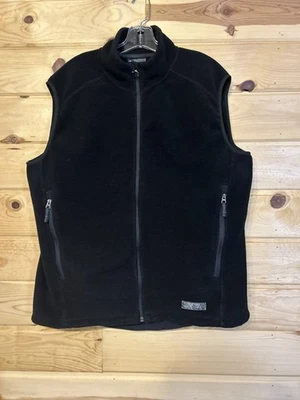 REI Fleece Vest Men's XL Black Full Zip Pockets Outdoor Recreation Hiking - Image 1 of 4