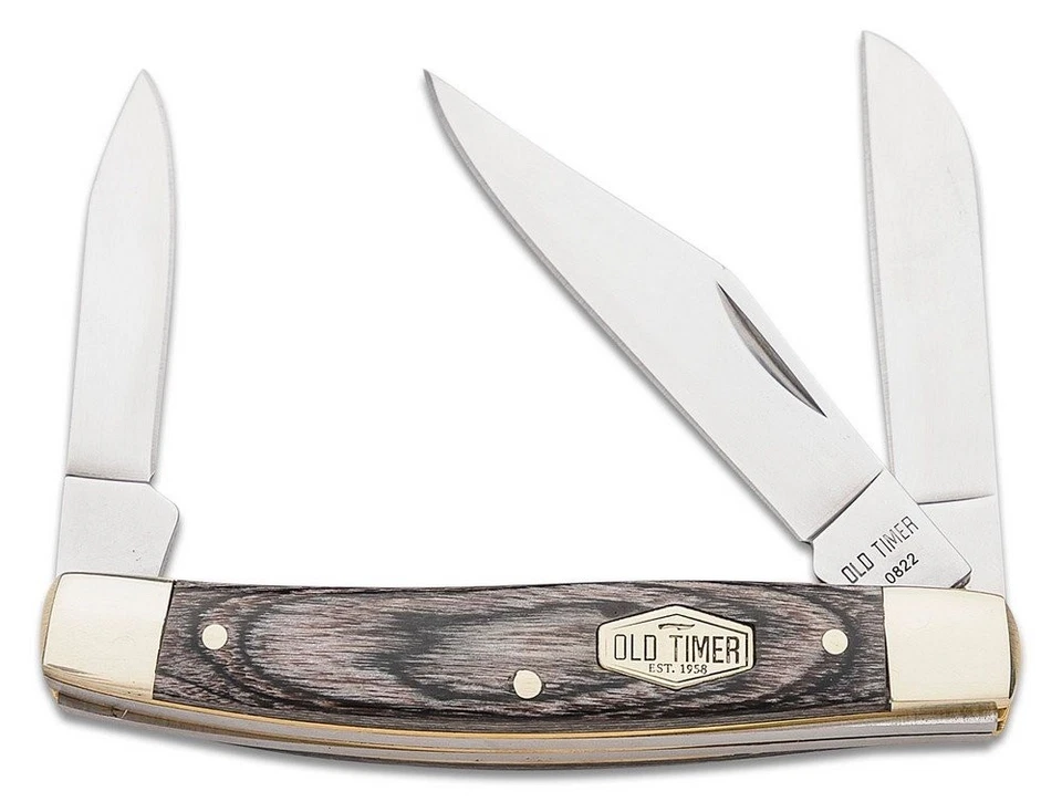 Schrade Old Timer Heritage Middleman Gray Wood D2 Steel Folding Knife - 1149100