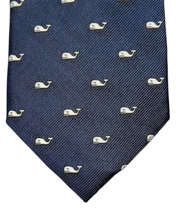 Vineyard Vines Men’s 100%Silk Navy Blue Whale Necktie MSRP $85 NWT - Picture 1 of 8