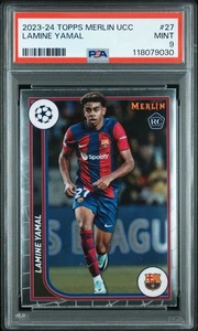 Lamine Yamal 2023-24 Topps Merlin UCC #27 Rookie RC PSA 9 Mint - Picture 1 of 2