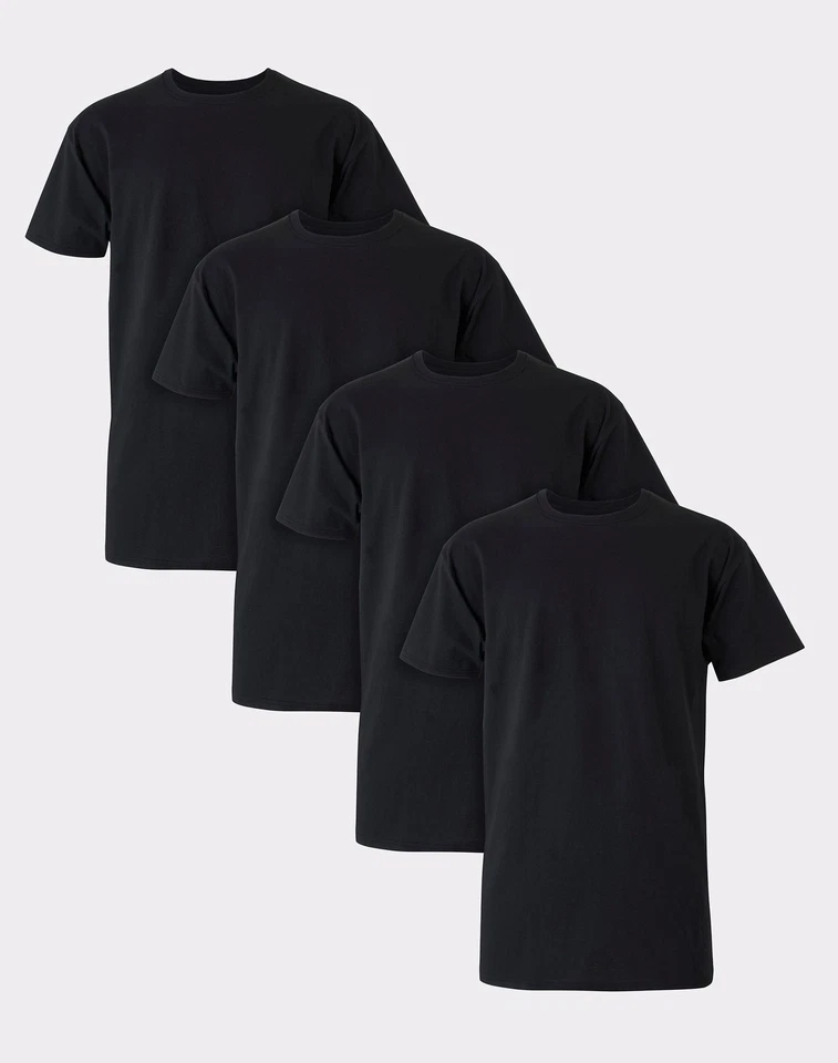 Paquete de 4 camisetas Hanes para hombre Ultimate Big Tall Man Cool Comfort FreshIQ cuello redondo Foto 1 de 1