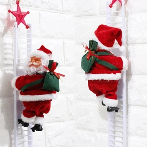 Klettern Sie Die Ladder Santa Claus Puppe Weihnachtsdekoration Im Freien - Bild 1 von 12
