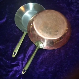 VTG Paul Revere Ware 1776-1976 Copper Brass 10.5” & 8.5"Frying Pan Set Nice! - Picture 1 of 12