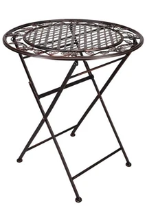 28" Distressed Bronze Barcelona Bistro Table by Chivari - Picture 1 of 8