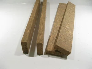 CORK BLOCKS BROWN BURL 12" X 1 1/2" X 1/2" LOT OF 2 - Picture 1 of 4