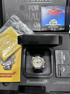 Breitling Emergency Mission A73322 45mm Chronograph Silver Dial Box And Papers - Picture 1 of 21