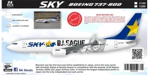 8A636/ 8Adecs - Decals für Boeing 737-800 – SKY - 1:144 - TOPP DECALS - Picture 1 of 2