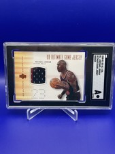2001-01 UD Ultimate Collection Michael Jordan Game Jersey Patch Stripe Bulls SGC
