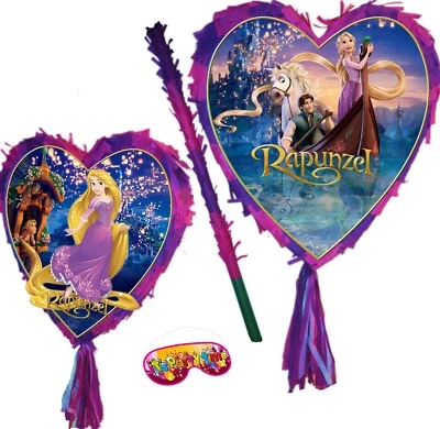 Rapunzel Pinata Smash Party Stick Lovely Princess Tangled long hair story UK New