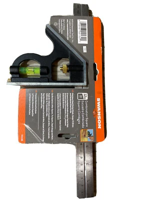 12 Inch Combination Square Swanson Stainless Blade, Level, Scribe - Image 1 of 4