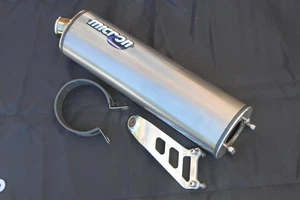 MICRON SUZUKI GSXR600 GSX-R600K1 TITANIUM RACE EXHAUST CAN & HARRIS ALLY HANGER - Picture 1 of 3