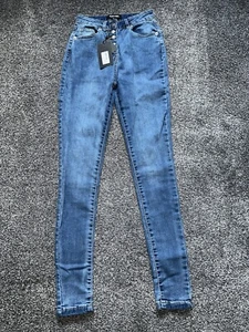 NWT Womens Rebellious Jeans, Size 6, Leg 28, Skinny, Blue, High Waist, (7) - Picture 1 of 3