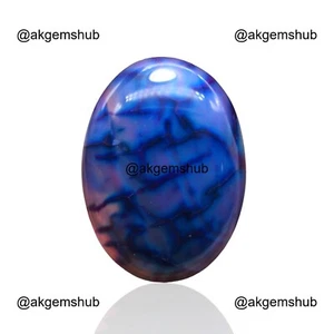 19.55 Cts Natural Dragon Veins Agate Oval Cabochon Bracelet Supply 23x17x6 mm - Picture 1 of 11