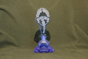 Vintage J. Pesnicak Tschechisch Blau Glas Parfüm Flasche 7-3/8" x 3,5" - Bild 1 von 4