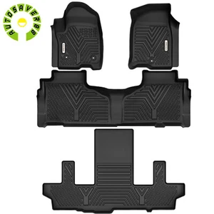 Floor Mats Liner For 2021-2025 Chevy Suburban GMC Yukon XL 7-Seater Bucket Seats - Picture 1 of 8