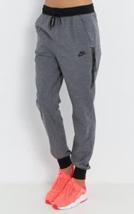Nike women's M Bonded Woven tech Pant drawstring zip pocket charcoal grey jogger - Picture 1 of 12