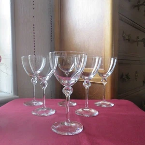 6 verres a eau en cristal Daum modèle boléro H 17,5 cm signé - Picture 1 of 10