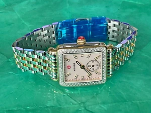 Reloj Michele Deco 16 Mid 2 Tonos SS/YG Rosa MOP Bisel Diamante + Esfera - ¡Raro! - Imagen 1 de 10