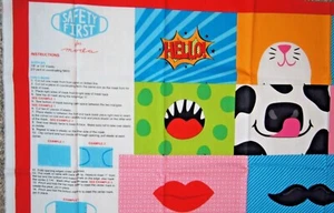 Safety First Face Mask Fabric Panel  24" X 44 " by Moda  - Picture 1 of 2