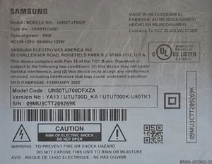 Lotto ricambi - Samsung un50tu700d un50tu700DF - Foto 1 di 20
