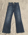 Mother Denim Flare Jeans Womens 25 Blue The Outsider Crop Medium Wash