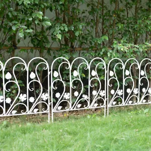 Beetzaun Metall Weiß Schwarz 5er Set Rankgitter Rankhilfe Dekozaun H-62 B-60 cm - Bild 1 von 20