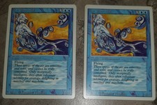 (2) Magic the Gathering AIR ELEMENTAL Revised 3rd Edition USED