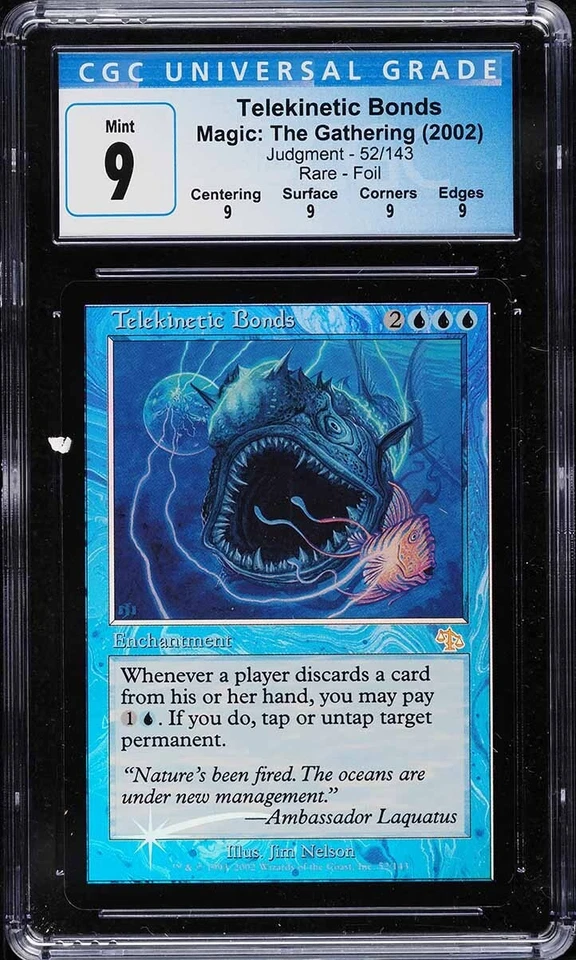 TELEKINETIC BONDS FOIL CGC 9 Judgment Magic MTG Graded [Luca] - Image 1 of 2