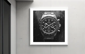 ⌚ Rolex Watch Art "Framed" 🖼️ | 24x24"| Museum Giclée Print 🎨 | ✍️ 1/25 | V59 - Picture 1 of 8
