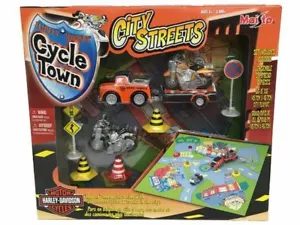 Maisto City Streets Cycle Town Harley Davidson Motorcycle Set Orange Bike - Picture 1 of 1