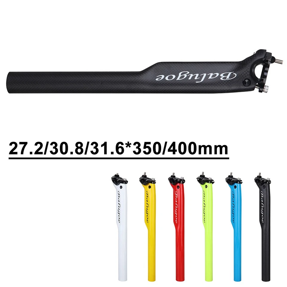 MTB Road Bike Seatpost Bicycle Seat Post EC90 3K Carbon 27.2/30.8/31.6-350/400mm - Image 1 of 1
