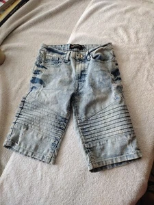 Southpole Boys Denim Distressed Shorts Size 8 - Picture 1 of 6