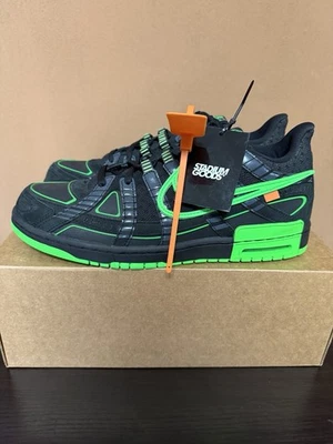 Nike Air Rubber Dunk Off-White Low Green Strike Size 12 CU6015-001 - Image 1 of 4